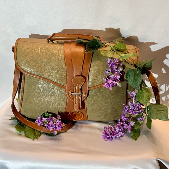 Dooney & Bourke Bags Vintage Dooney Bourke Taupe Leather Briefcase